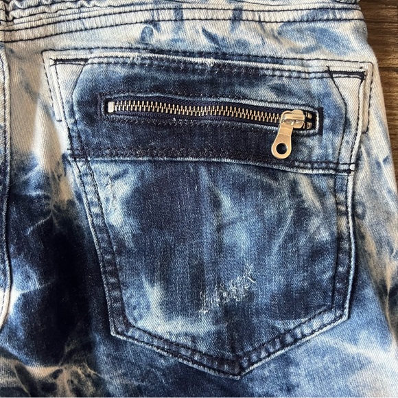 Rock Revival Men's Moto Daviday Acid Wash Jeans Size 30x32 - Picture 4 of 10